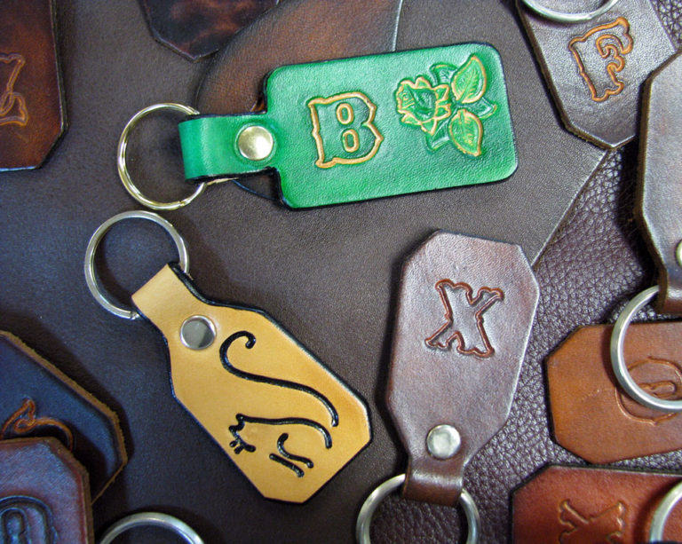 Details about  / Vintage Handmade Leather Keychain Round Wood Bronze Airplane Pendant Key Ring