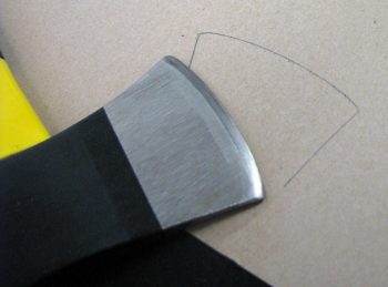 Hatchet blade traced 