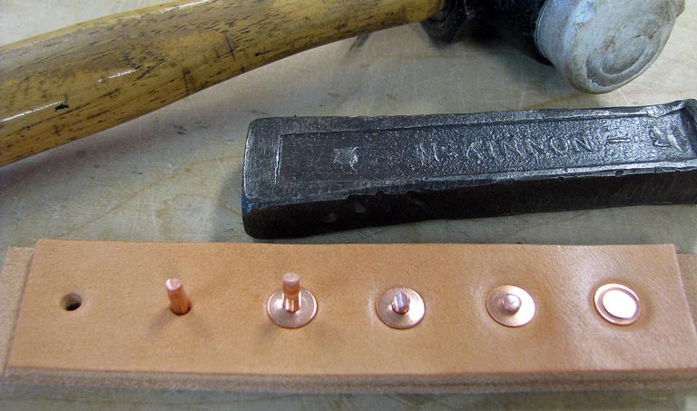 How to install heavy duty leather rivets.